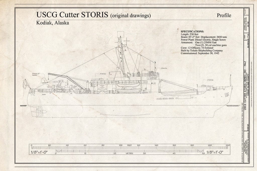 Blueprint Profile - US Coast Guard Cutter STORIS, Womens Bay, Kodiak, Kodiak Island Borough, AK