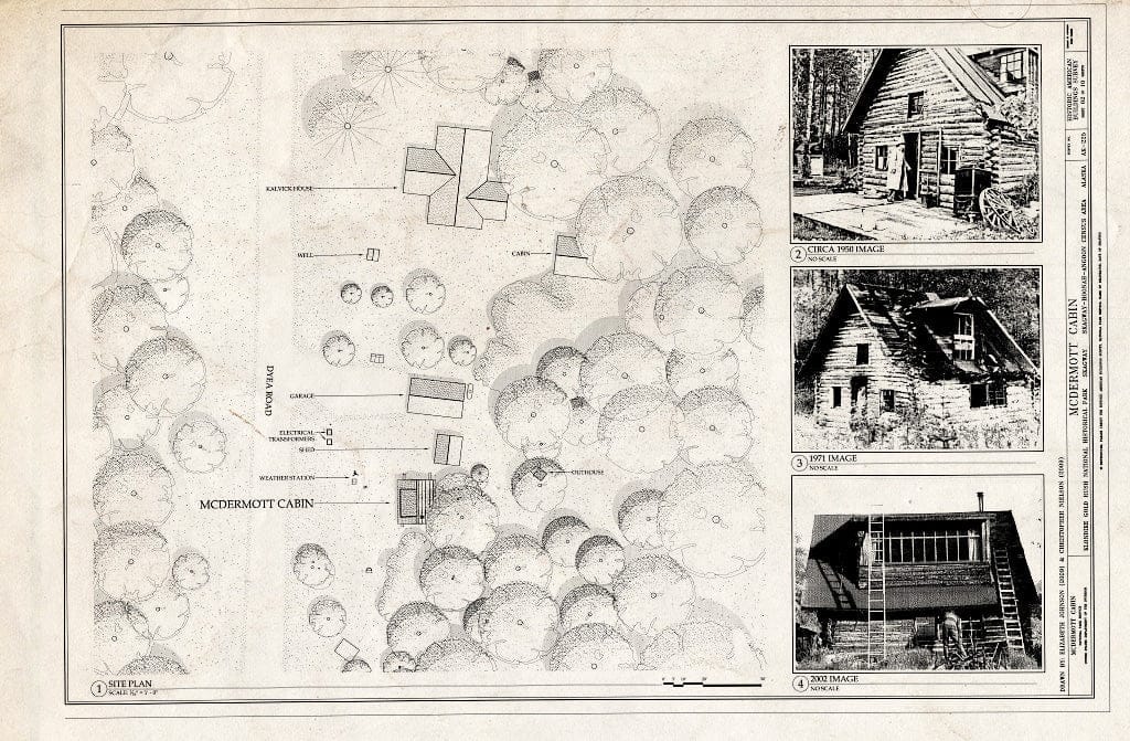 Blueprint Site Plan - McDermott Cabin, Town of Dyea (Historical Town site), Skagway, Skagway, AK