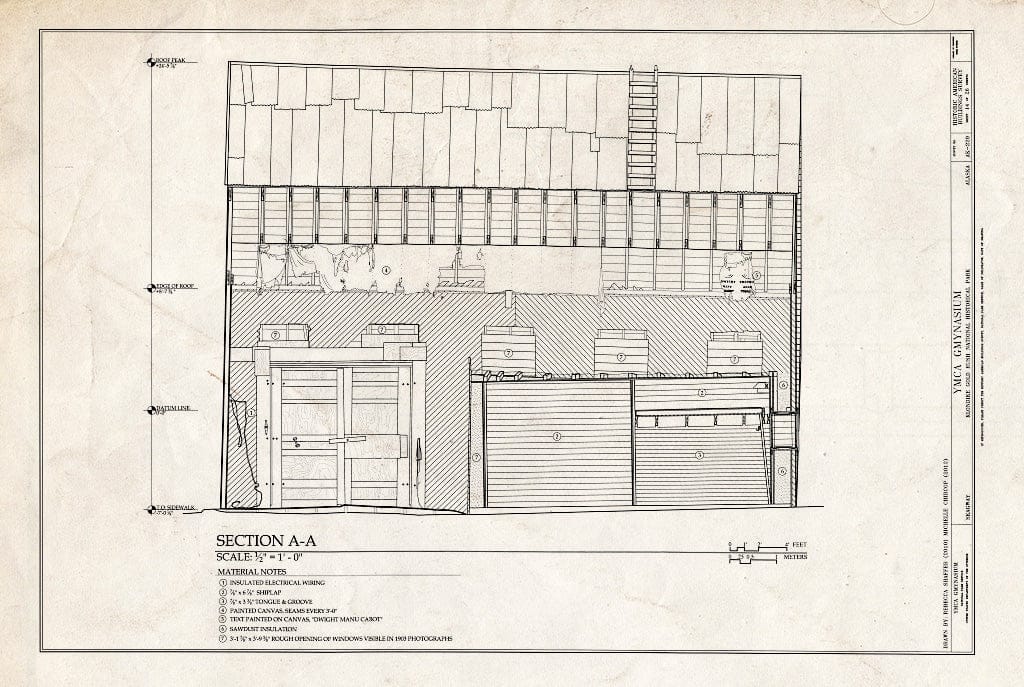 Blueprint Section - YMCA Gymnasium, 475 State Street, Skagway, Skagway, AK