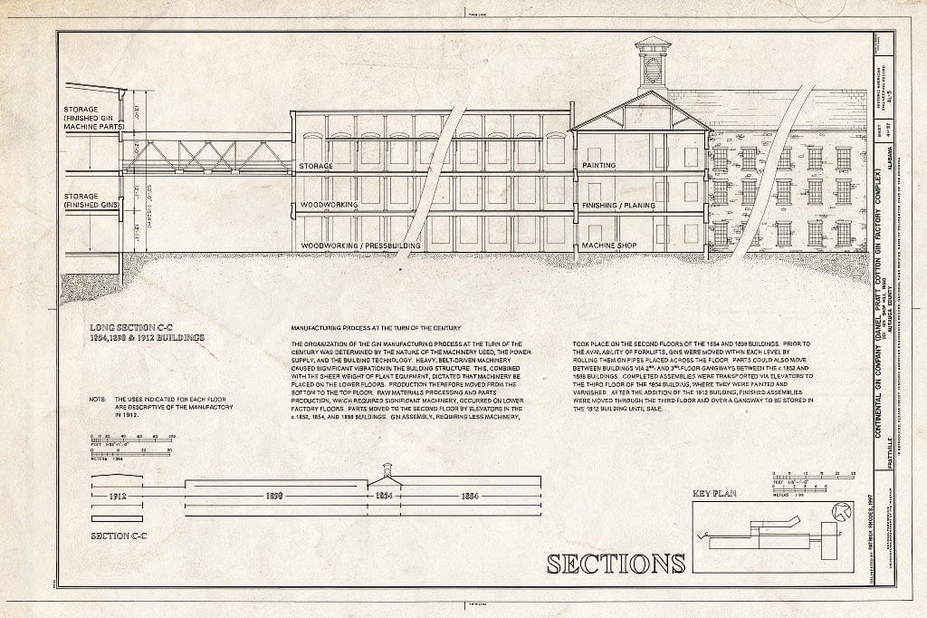 Blueprint HAER ALA,1-PRAVI,3- (Sheet 4 of 27) - Continental Gin Company, Prattville, Autauga County, AL