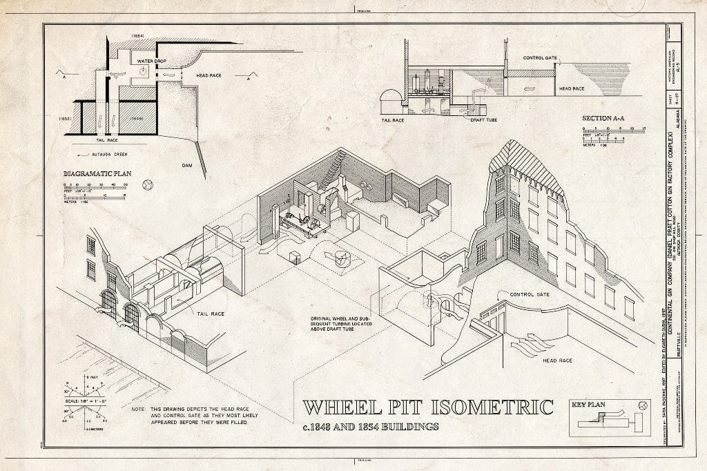 Blueprint HAER ALA,1-PRAVI,3- (Sheet 5 of 27) - Continental Gin Company, Prattville, Autauga County, AL
