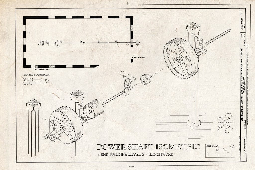 Blueprint HAER ALA,1-PRAVI,3- (Sheet 8 of 27) - Continental Gin Company, Prattville, Autauga County, AL