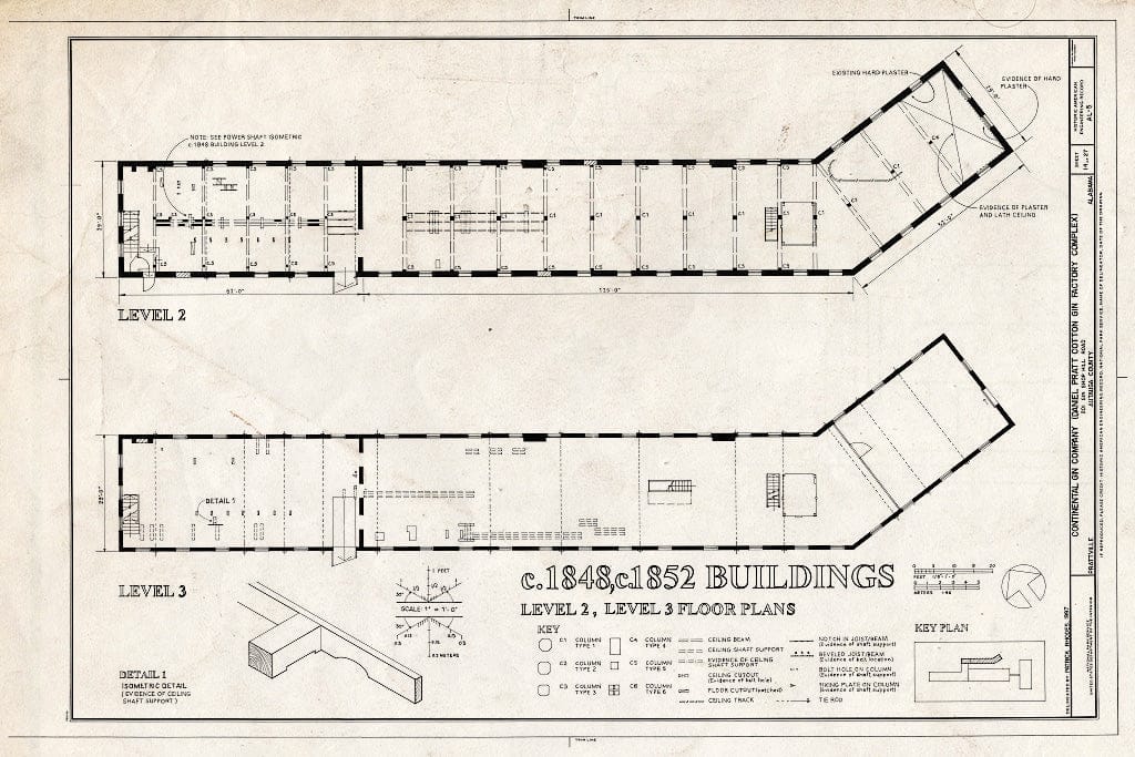 Blueprint HAER ALA,1-PRAVI,3- (Sheet 14 of 27) - Continental Gin Company, Prattville, Autauga County, AL