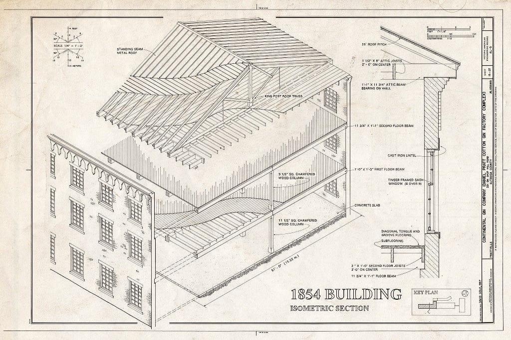 Blueprint HAER ALA,1-PRAVI,3- (Sheet 15 of 27) - Continental Gin Company, Prattville, Autauga County, AL