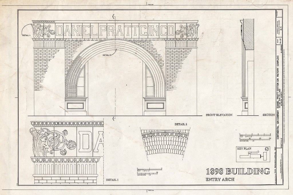 Blueprint HAER ALA,1-PRAVI,3- (Sheet 24 of 27) - Continental Gin Company, Prattville, Autauga County, AL