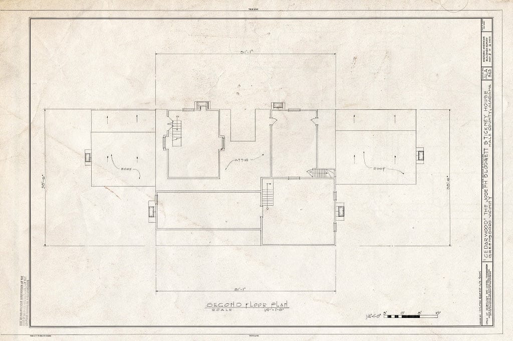 Blueprint HABS ALA,33-GREBO.V,1- (Sheet 3 of 6) - Cedarwood, Greensboro, Hale County, AL