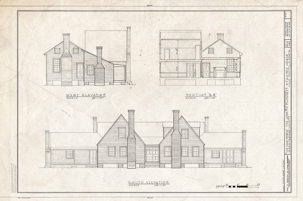 Blueprint HABS ALA,33-GREBO.V,1- (Sheet 5 of 6) - Cedarwood, Greensboro, Hale County, AL