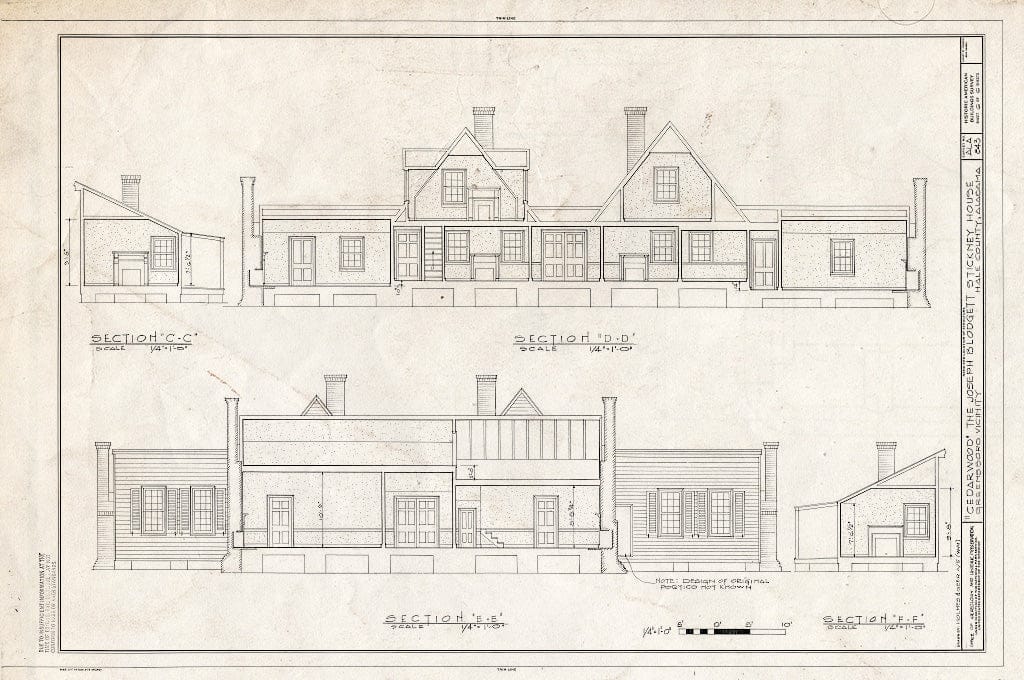 Blueprint HABS ALA,33-GREBO.V,1- (Sheet 6 of 6) - Cedarwood, Greensboro, Hale County, AL