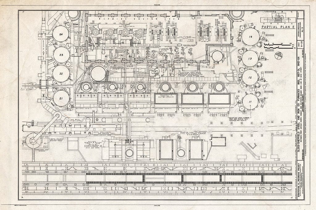Blueprint HAER ALA,37-BIRM,4- (Sheet 9 of 20) - Sloss-Sheffield Steel & Iron, First Avenue North Viaduct at Thirty-Second Street, Birmingham, Jefferson County, AL