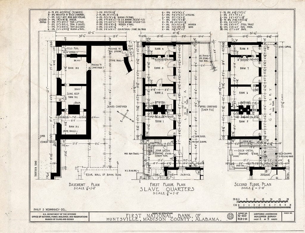 Blueprint HABS ALA,45-HUVI,3- (Sheet 2 of 5) - First National Bank, Jefferson Street & Fountain Road, Huntsville, Madison County, AL