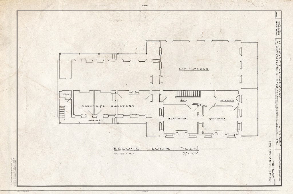 Blueprint HABS ALA,49-MOBI,59- (Sheet 3 of 5) - Huger-Douglas Houses, 109-111 South Conception Street, Mobile, Mobile County, AL