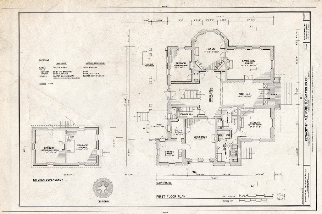 Blueprint HABS ALA,53-MARI.V,5- (Sheet 4 of 17) - Kenworthy Hall, State Highway 14 (Greensboro Road), Marion, Perry County, AL