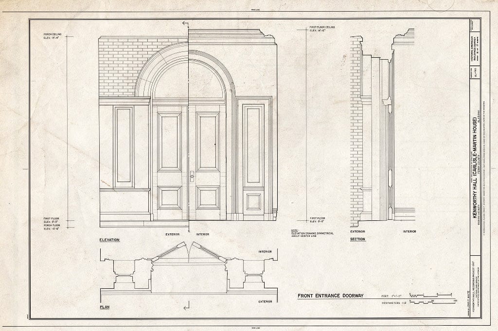 Blueprint HABS ALA,53-MARI.V,5- (Sheet 14 of 17) - Kenworthy Hall, State Highway 14 (Greensboro Road), Marion, Perry County, AL