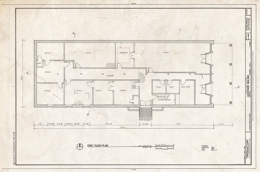 Blueprint HABS ALA,9-LAFA,4- (Sheet 4 of 14) - Hightower Building, 15 South Lafayette Street, Lafayette, Chambers County, AL