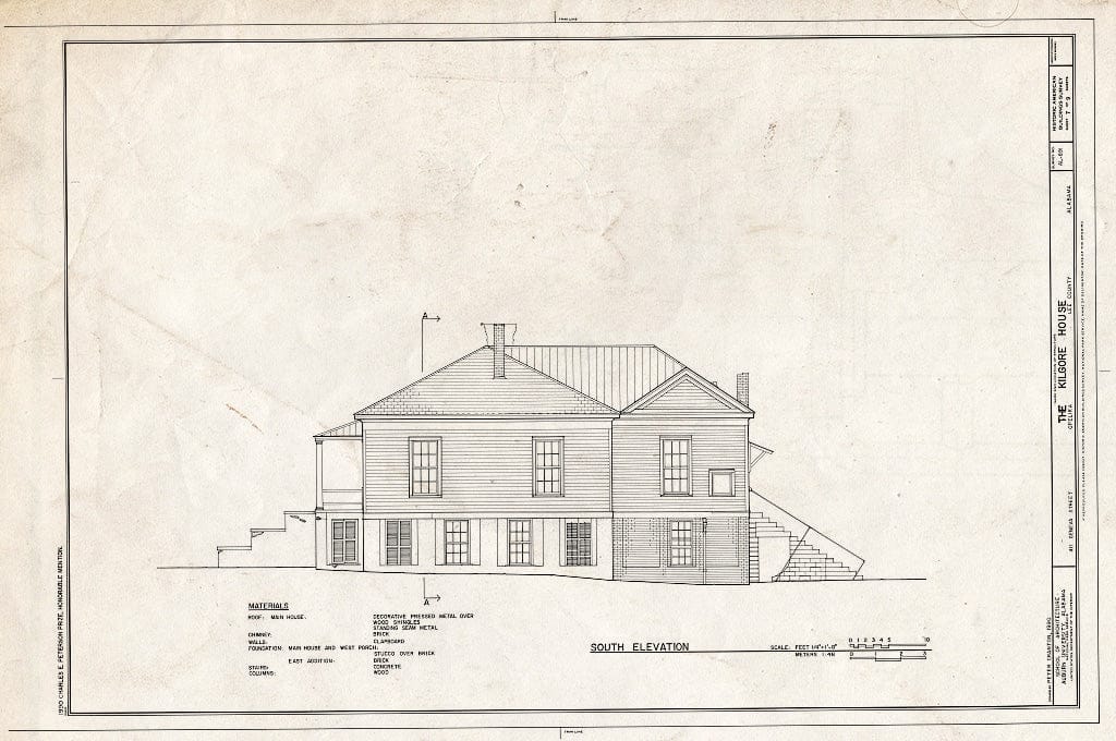 Blueprint HABS ALA,41-OPEL,1- (Sheet 7 of 9) - Kilgore House, 411 Geneva Street, Opelika, Lee County, AL
