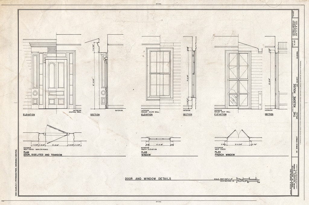 Blueprint HABS ALA,41-OPEL,1- (Sheet 9 of 9) - Kilgore House, 411 Geneva Street, Opelika, Lee County, AL