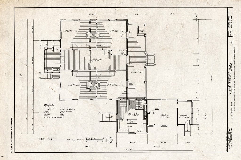 Blueprint HABS ALA,41-AUB,6- (Sheet 2 of 3) - Scott-Yarbrough House, 101 Debardeleben Street, Auburn, Lee County, AL