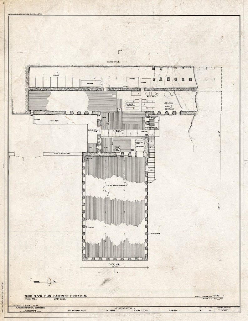 Blueprint HABS ALA,26-TALA,1- (Sheet 4 of 12) - Tallassee Mills, 1844 Old Mill Road, Tallassee, Elmore County, AL