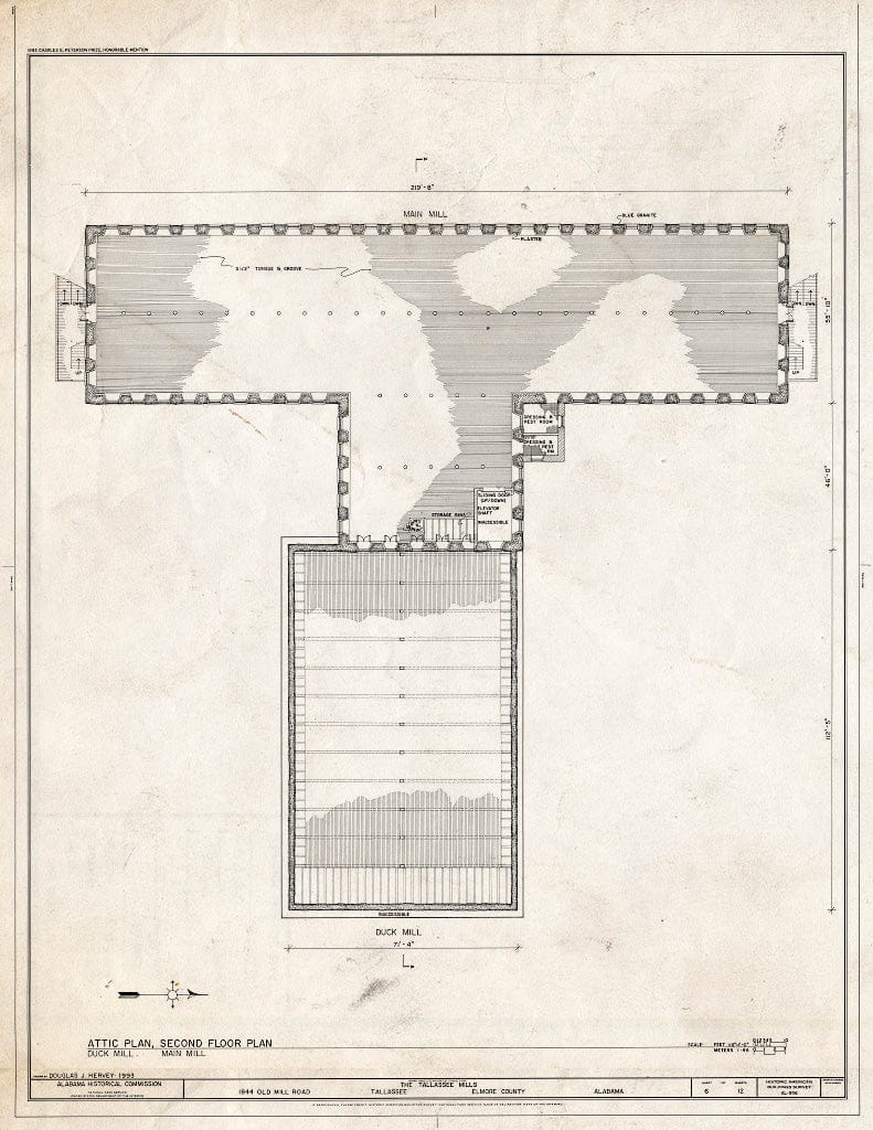 Blueprint HABS ALA,26-TALA,1- (Sheet 6 of 12) - Tallassee Mills, 1844 Old Mill Road, Tallassee, Elmore County, AL