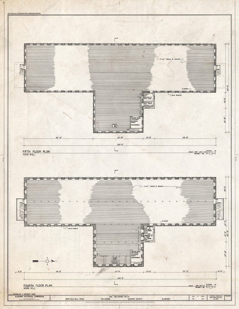 Blueprint HABS ALA,26-TALA,1- (Sheet 8 of 12) - Tallassee Mills, 1844 Old Mill Road, Tallassee, Elmore County, AL