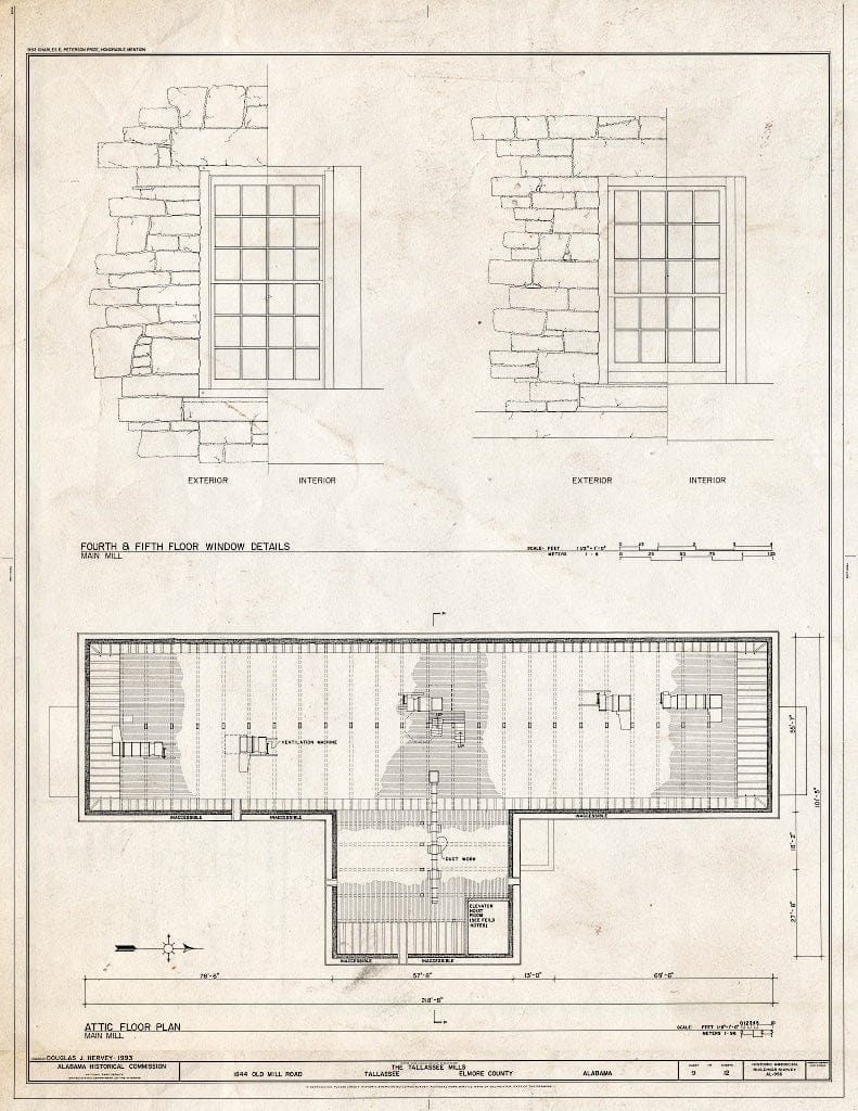 Blueprint HABS ALA,26-TALA,1- (Sheet 9 of 12) - Tallassee Mills, 1844 Old Mill Road, Tallassee, Elmore County, AL
