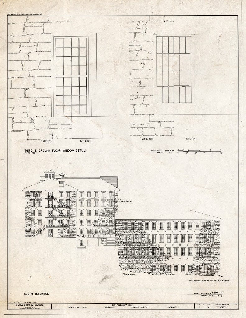 Blueprint HABS ALA,26-TALA,1- (Sheet 11 of 12) - Tallassee Mills, 1844 Old Mill Road, Tallassee, Elmore County, AL