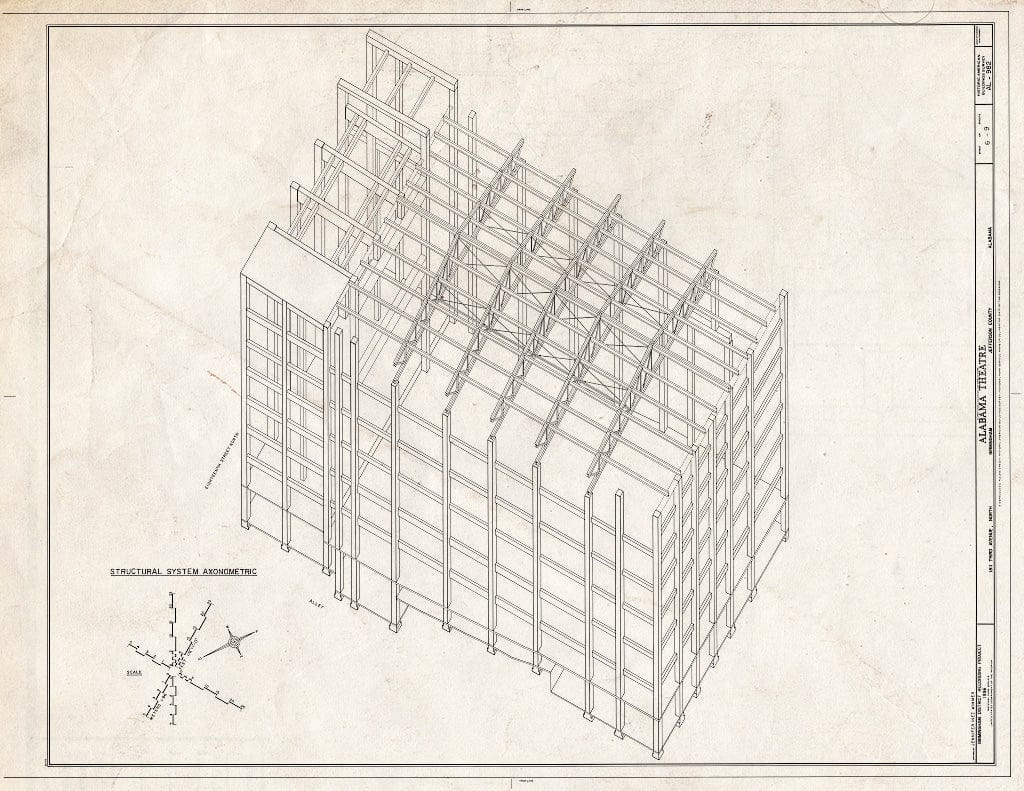 Blueprint HABS ALA,37-BIRM,37- (Sheet 6 of 9) - Alabama Theatre, 1811 Third Avenue North, Birmingham, Jefferson County, AL