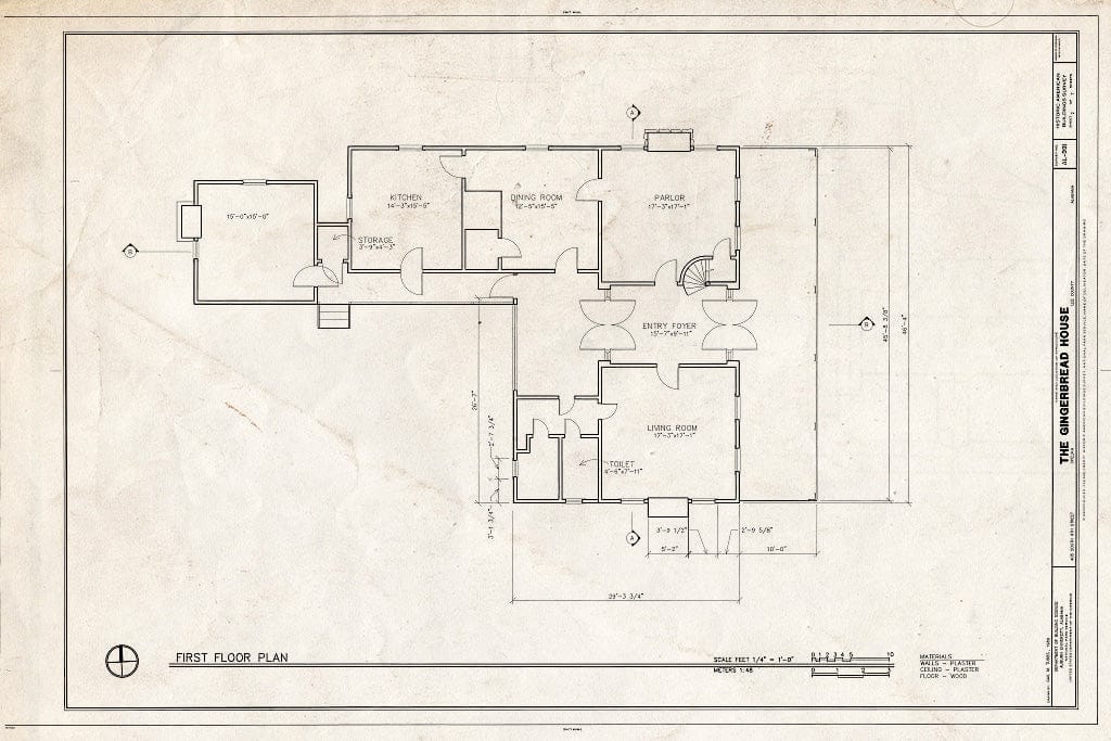 Blueprint HABS AL-991 (Sheet 2 of 7) - Gingerbread House, 405 South Ninth Street, Opelika, Lee County, AL
