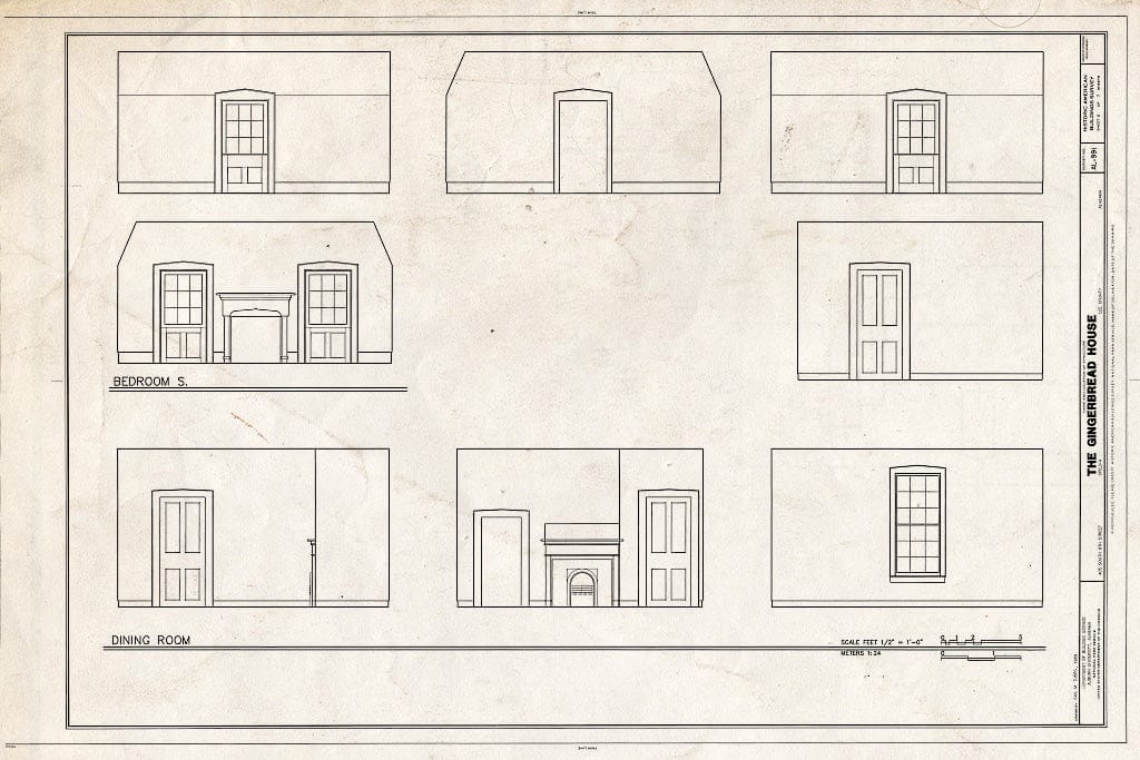 Blueprint HABS AL-991 (Sheet 6 of 7) - Gingerbread House, 405 South Ninth Street, Opelika, Lee County, AL