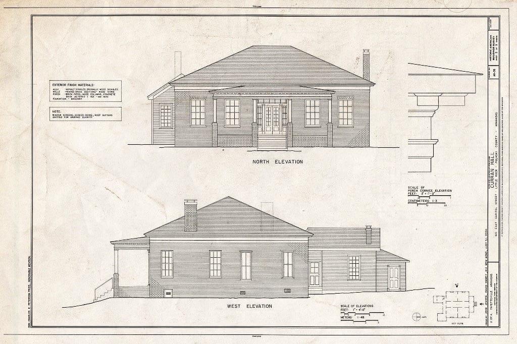 Blueprint HABS ARK,60-LIRO,8- (Sheet 3 of 9) - Curran Hall, 615 East Capitol Street, Little Rock, Pulaski County, AR