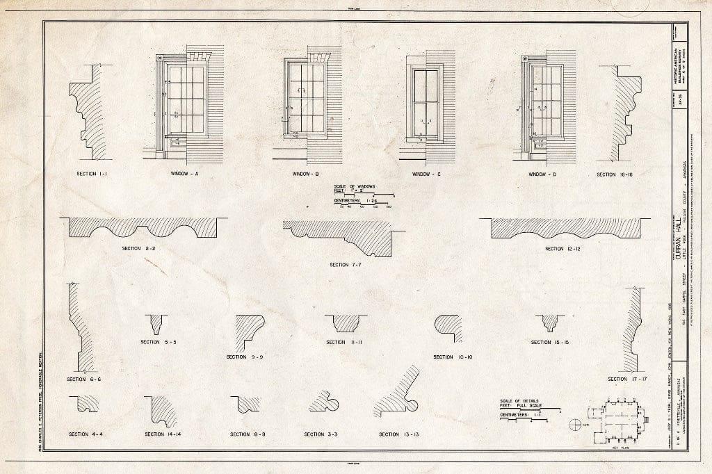 Blueprint HABS ARK,60-LIRO,8- (Sheet 6 of 9) - Curran Hall, 615 East Capitol Street, Little Rock, Pulaski County, AR
