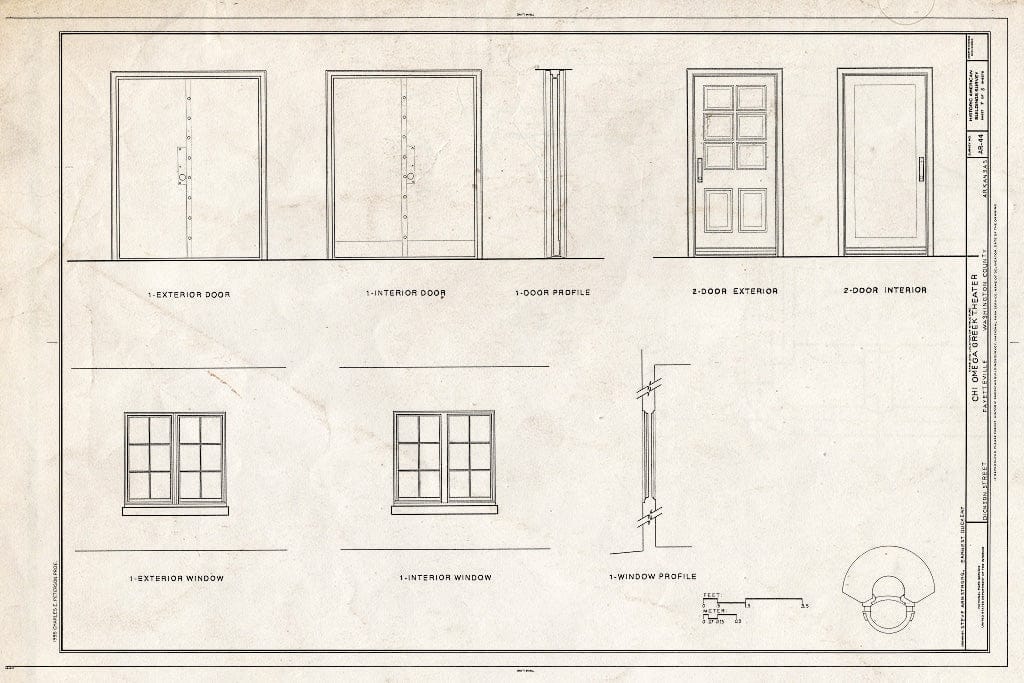 Blueprint HABS ARK,72-FAYV,2- (Sheet 7 of 8) - Chi Omega Greek Theater, Dickson Street, Fayetteville, Washington County, AR