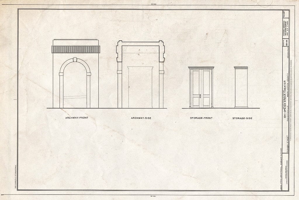 Blueprint HABS ARK,72-FAYV,2- (Sheet 8 of 8) - Chi Omega Greek Theater, Dickson Street, Fayetteville, Washington County, AR