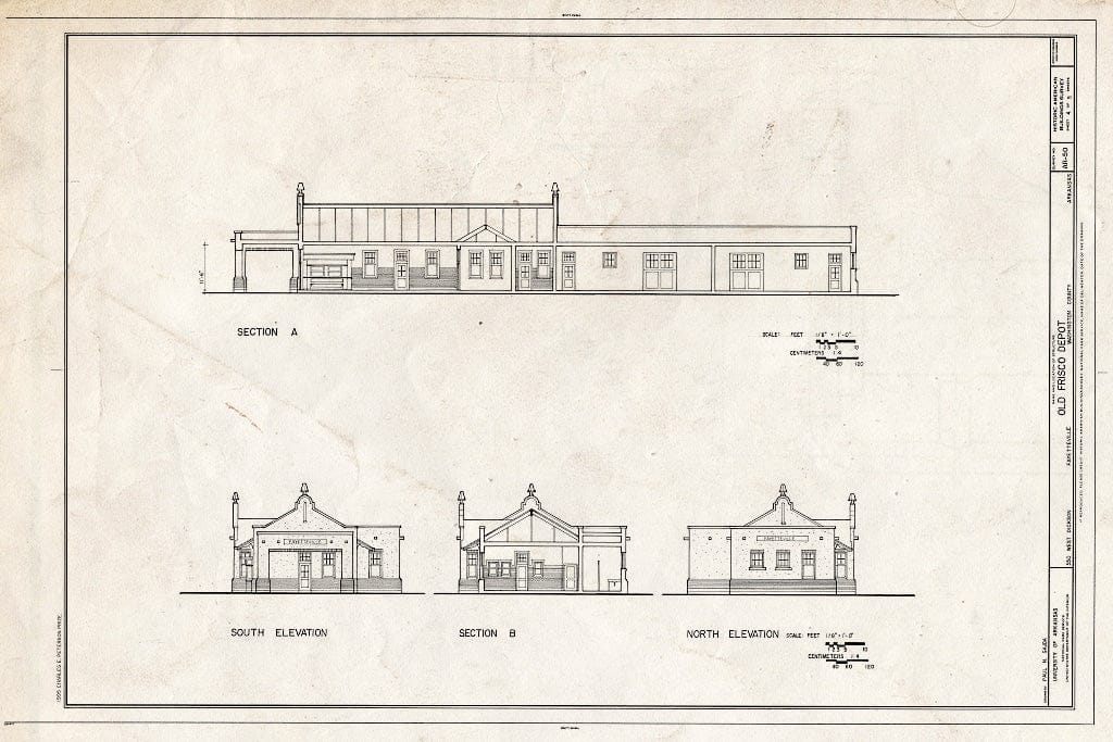 Blueprint HABS ARK,72-FAYV,4- (Sheet 4 of 5) - Old Frisco Depot, 550 West Dickson, Fayetteville, Washington County, AR
