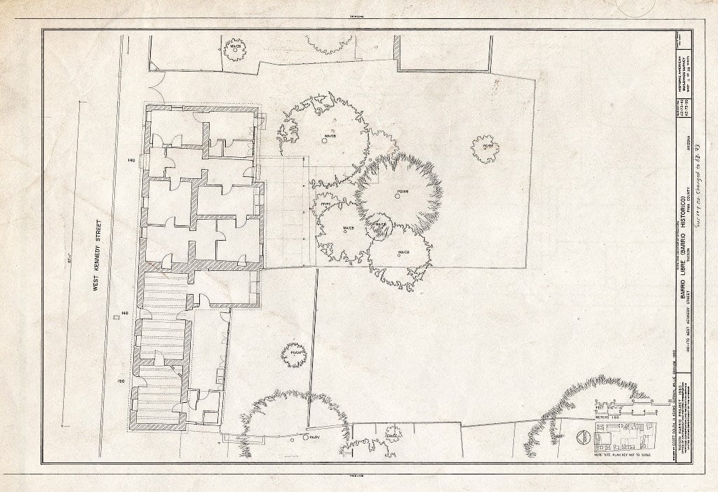 Blueprint HABS ARIZ,10-TUCSO,30- (Sheet 11 of 28) - Barrio Libre, West Kennedy & West Seventeenth Streets, Meyer & Convent Avenues, Tucson, Pima County, AZ