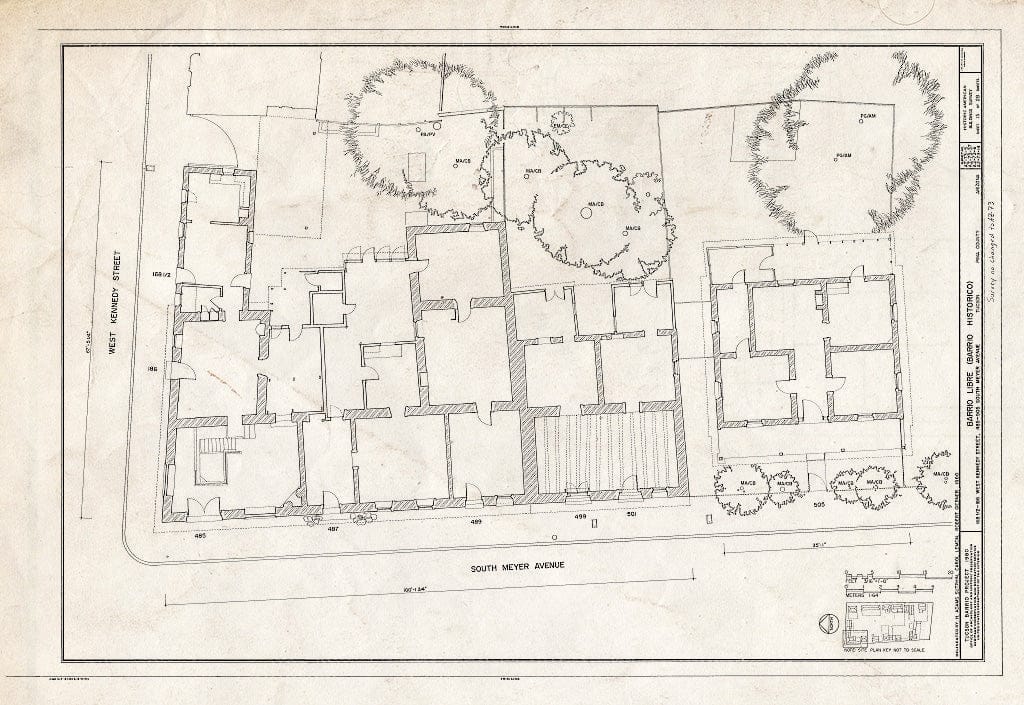 Blueprint HABS ARIZ,10-TUCSO,30- (Sheet 15 of 28) - Barrio Libre, West Kennedy & West Seventeenth Streets, Meyer & Convent Avenues, Tucson, Pima County, AZ