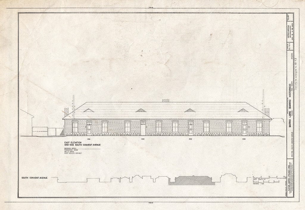 Blueprint HABS ARIZ,10-TUCSO,30- (Sheet 19 of 28) - Barrio Libre, West Kennedy & West Seventeenth Streets, Meyer & Convent Avenues, Tucson, Pima County, AZ