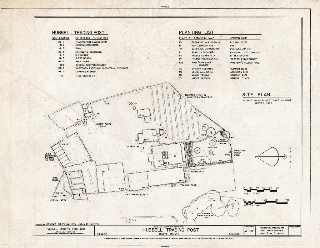 Blueprint HABS ARIZ,1-GANA,1- (Sheet 2 of 7) - Hubbell Trading Post, Ganado, Apache County, AZ
