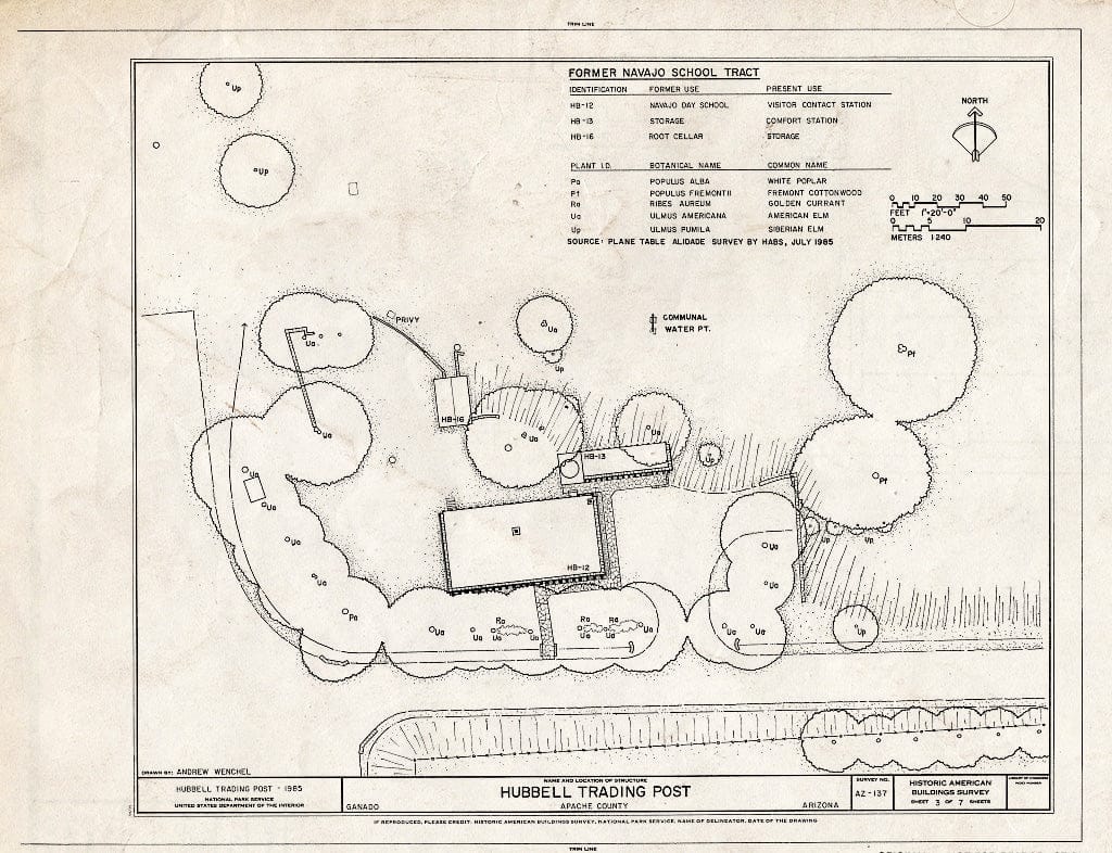 Blueprint HABS ARIZ,1-GANA,1- (Sheet 3 of 7) - Hubbell Trading Post, Ganado, Apache County, AZ