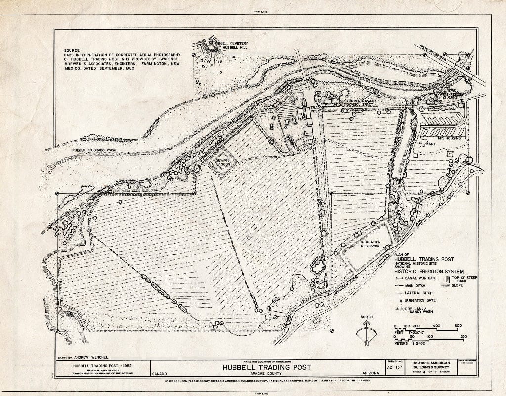 Blueprint HABS ARIZ,1-GANA,1- (Sheet 4 of 7) - Hubbell Trading Post, Ganado, Apache County, AZ