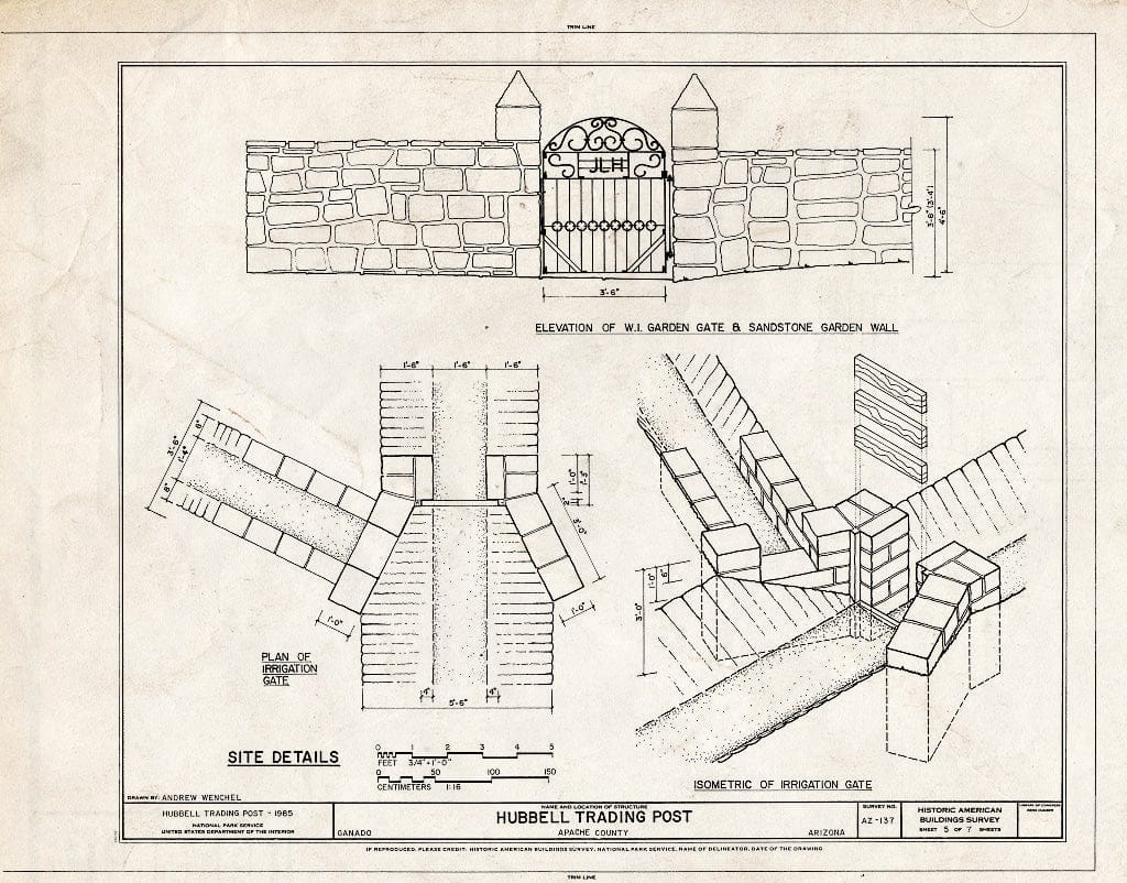 Blueprint HABS ARIZ,1-GANA,1- (Sheet 5 of 7) - Hubbell Trading Post, Ganado, Apache County, AZ