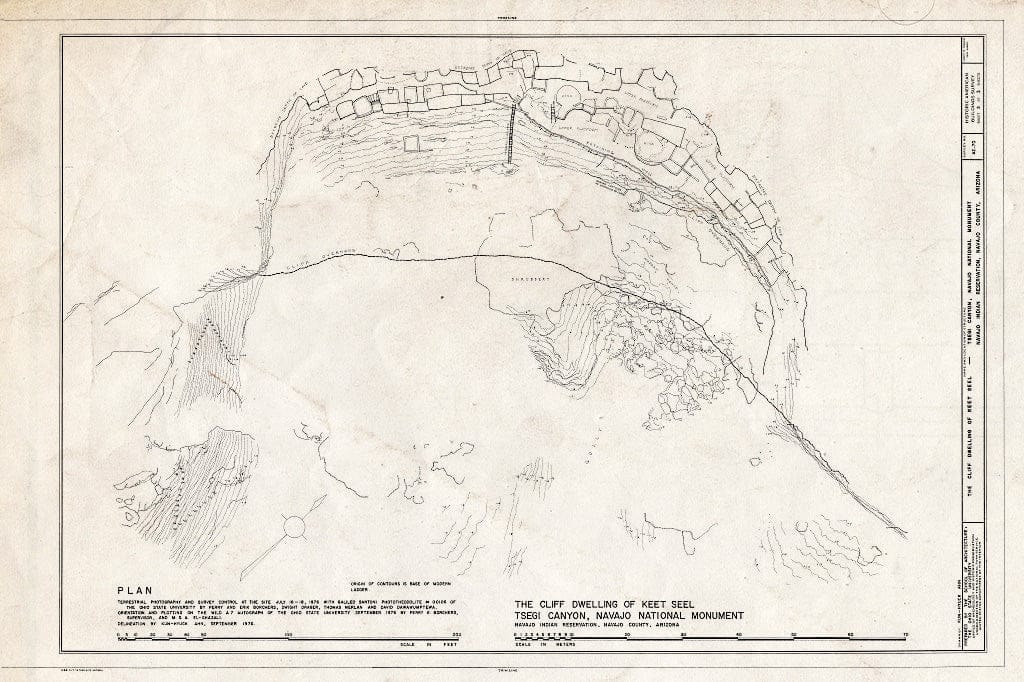 Blueprint HABS ARIZ,9-KAYT.V,1- (Sheet 3 of 3) - Cliff Dwelling of Keet Seel, Navajo Reservation, Kayenta, Navajo County, AZ