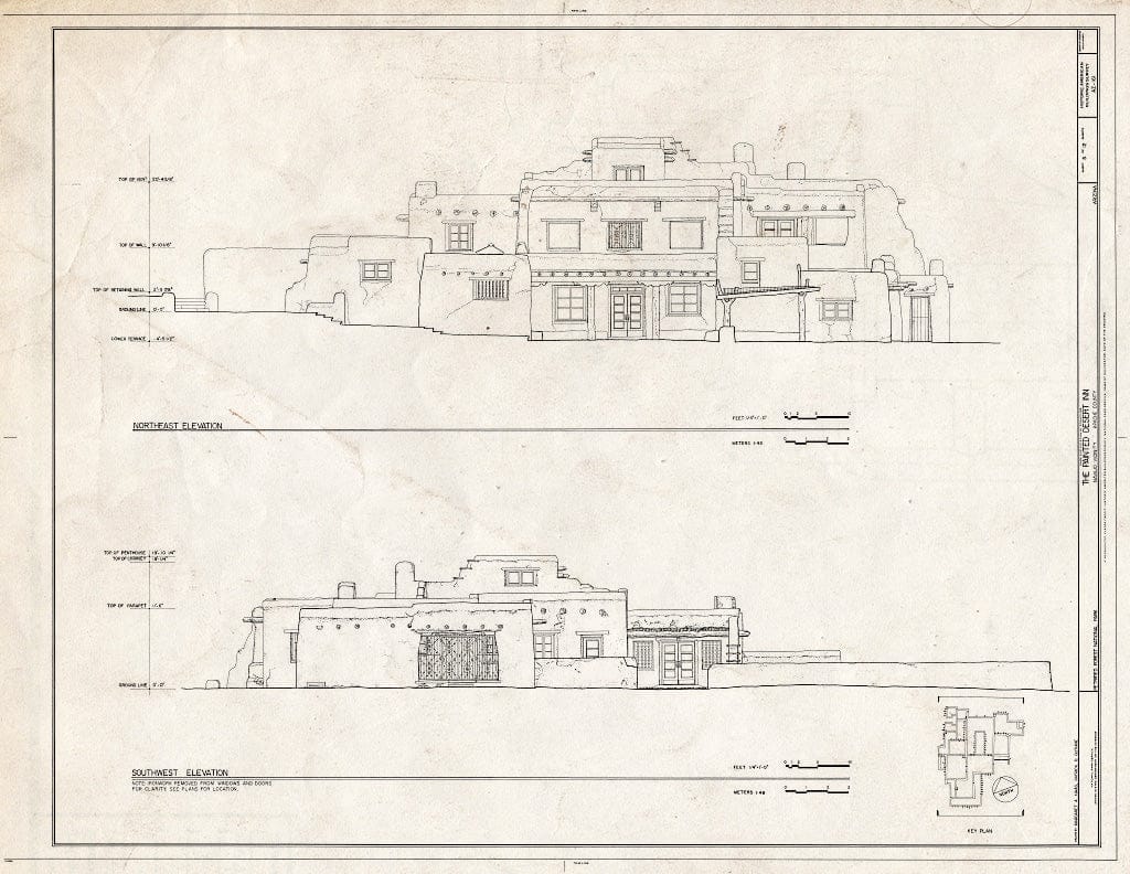 Blueprint HABS ARIZ,1-NAVA.V,1- (Sheet 5 of 12) - Painted Desert Inn, Navajo, Apache County, AZ