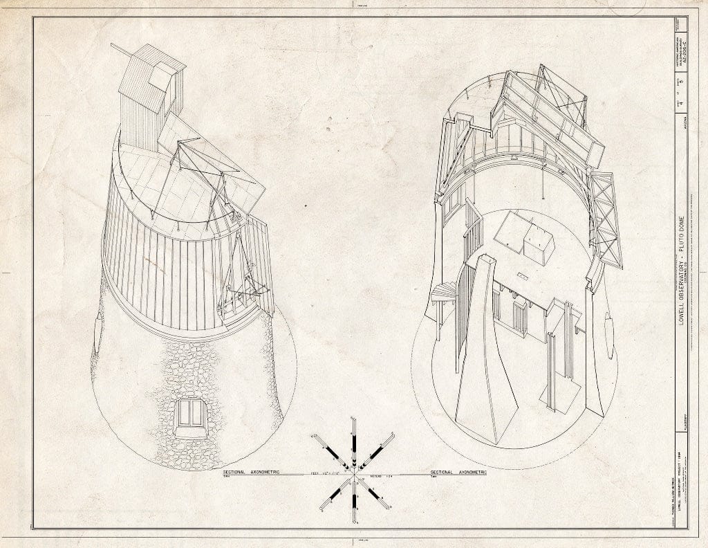 Blueprint HABS ARIZ,3-Flag,1C- (Sheet 4 of 5) - Lowell Observatory, Pluto Dome, 1400 West Mars Road, Flagstaff, Coconino County, AZ