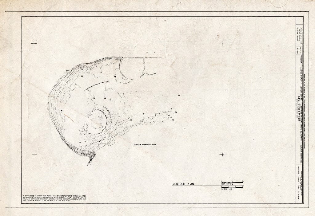 Blueprint HABS ARIZ,1-Chin.V,6- (Sheet 2 of 2) - Yucca House Ruin, Canyon del Muerto, Chinle, Apache County, AZ