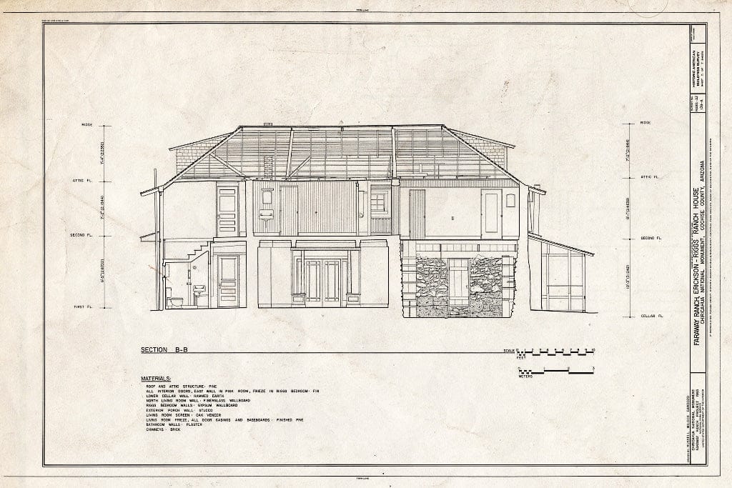 Blueprint HABS ARIZ,2-WILCO.V,1A- (Sheet 5 of 7) - Faraway Ranch, Erickson-Riggs Ranch House, State Highway 181, Willcox, Cochise County, AZ