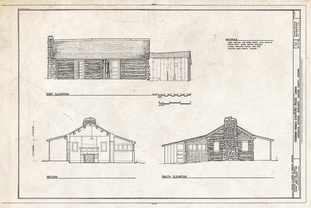 Blueprint HABS ARIZ,2-WILCO.V,1B- (Sheet 2 of 2) - Faraway Ranch, Stafford-Riggs Cabin, Willcox, Cochise County, AZ