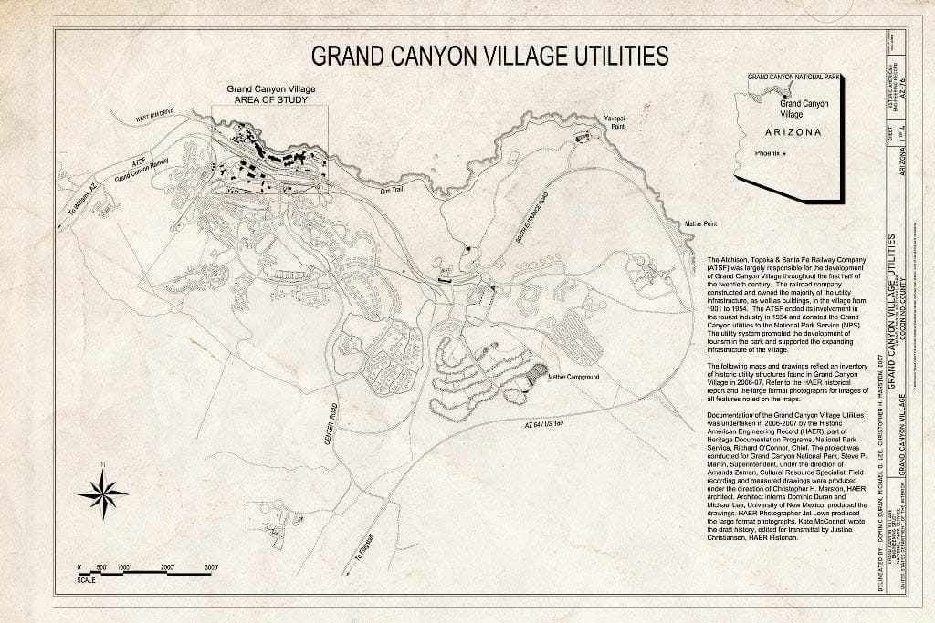 Blueprint Title Page - Grand Canyon Village Utilities, Grand Canyon National Park, Grand Canyon Village, Coconino County, AZ
