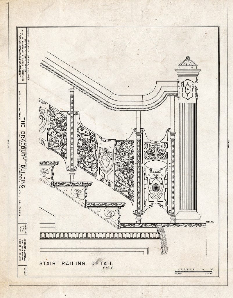 Blueprint HABS Cal,19-LOSAN,11- (Sheet 12 of 12) - Bradbury Building, 304 South Broadway, Los Angeles, Los Angeles County, CA