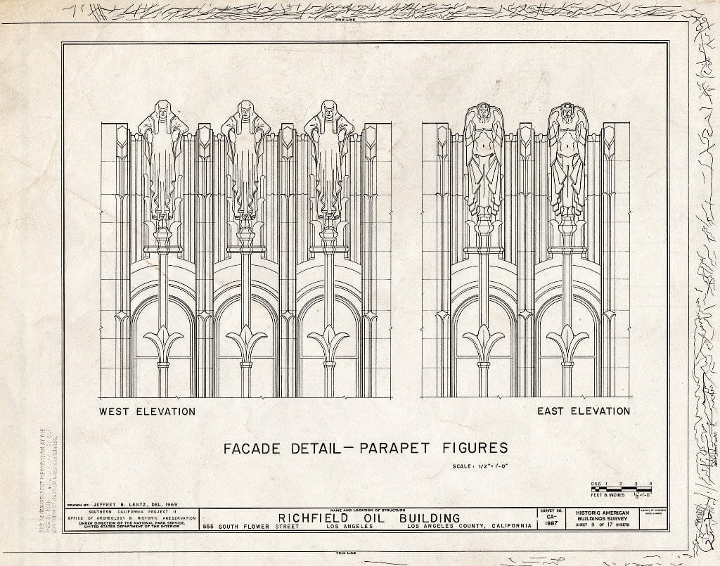 Blueprint HABS Cal,19-LOSAN,67- (Sheet 11 of 17) - Richfield Oil Building, 555 South Flower Street, Los Angeles, Los Angeles County, CA